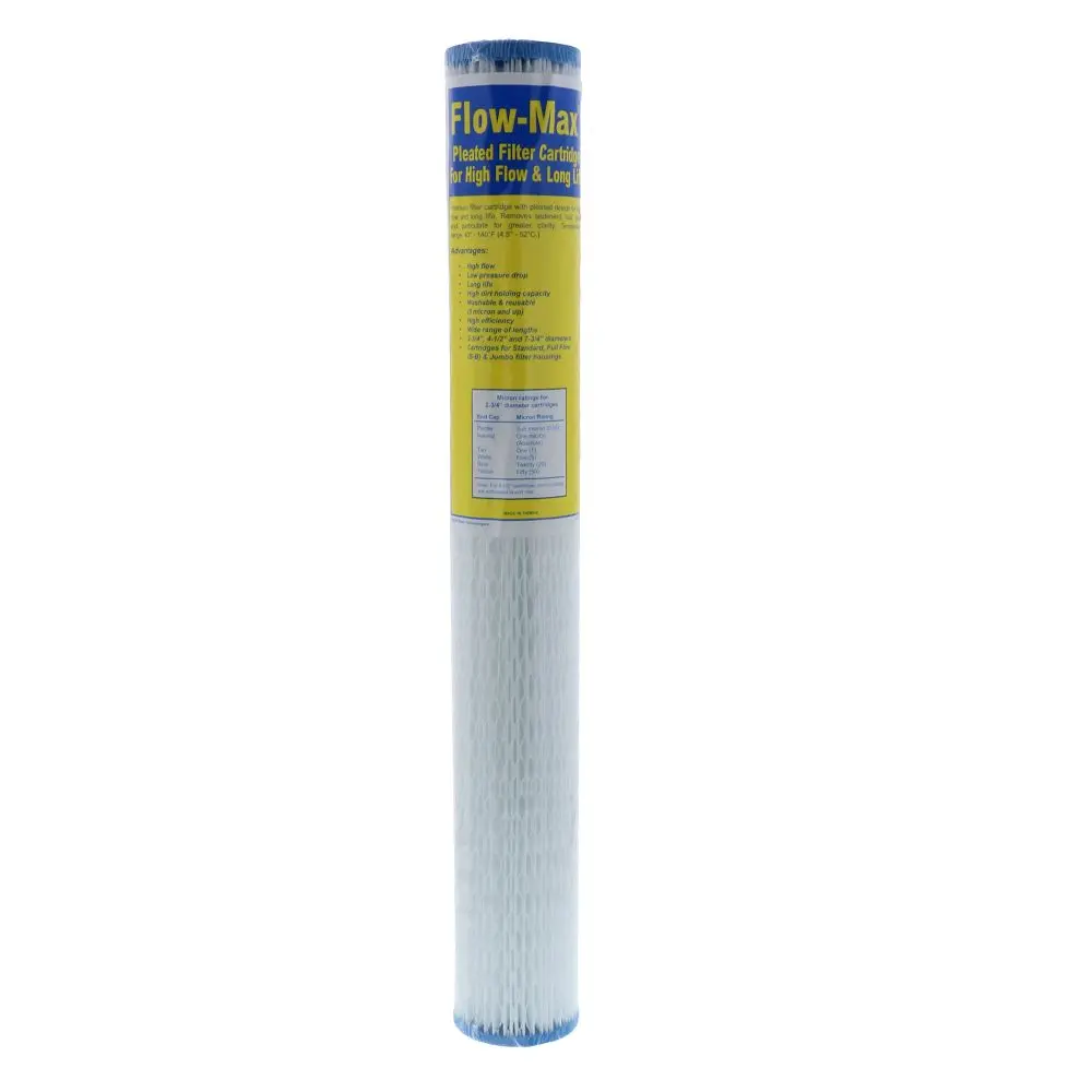 19-1/2" X 2-3/4" Flow-Max Pleated Poly - 20 Mic 1