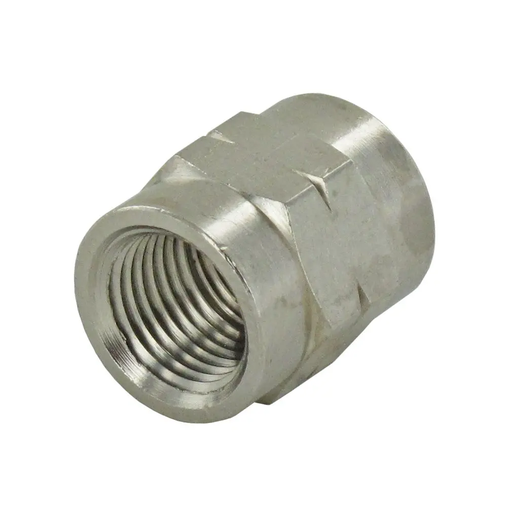 Nickel Plated Brass Coupling 1/8 Nptf X 1/8 Nptf 1
