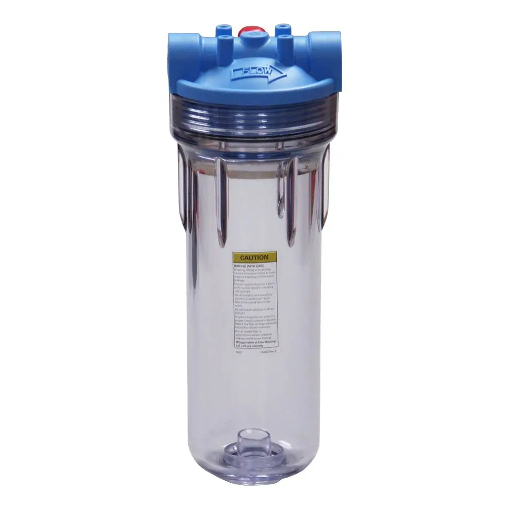 Pentek 10" 3G Slim Line Filter Housing Blue/Clear Mb W/ Pr - 1/2" Fpt 1