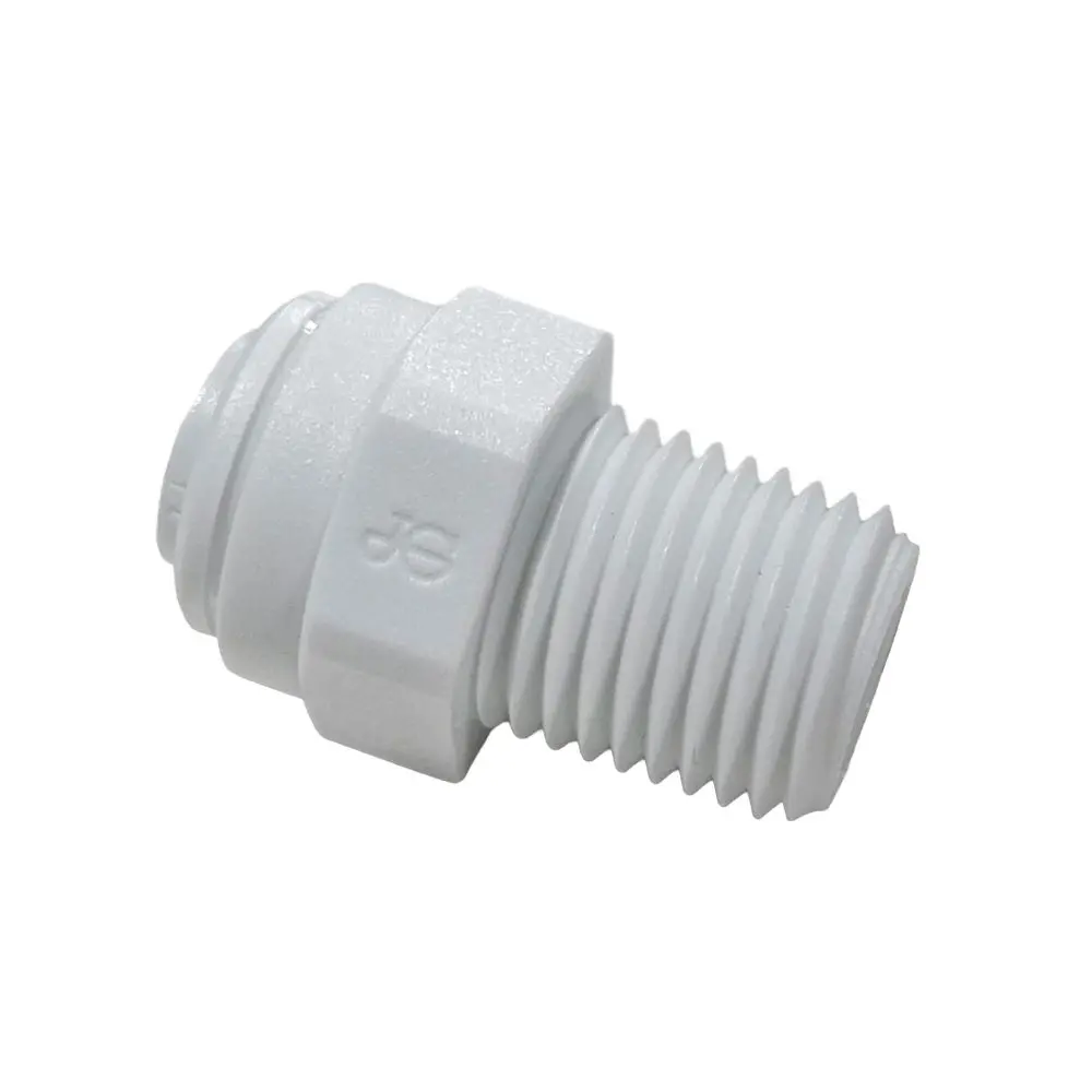 John Guest - White Acetal Male Connector - 1/4 X 1/4" Mnpt 1