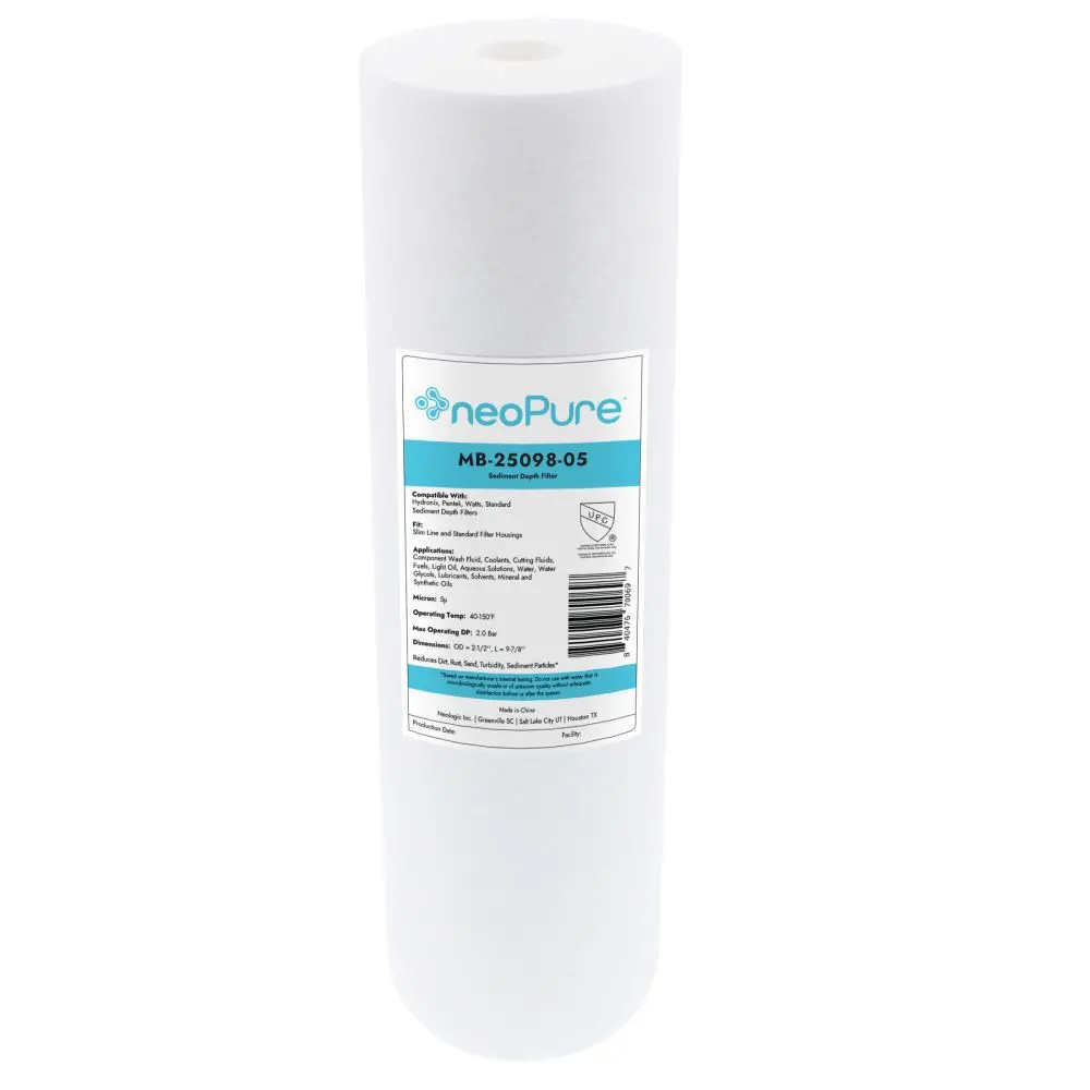 Neo-Pure Mb-25098-05 9-7/8" Polypropylene Sediment Depth Filter 5 Mic 1