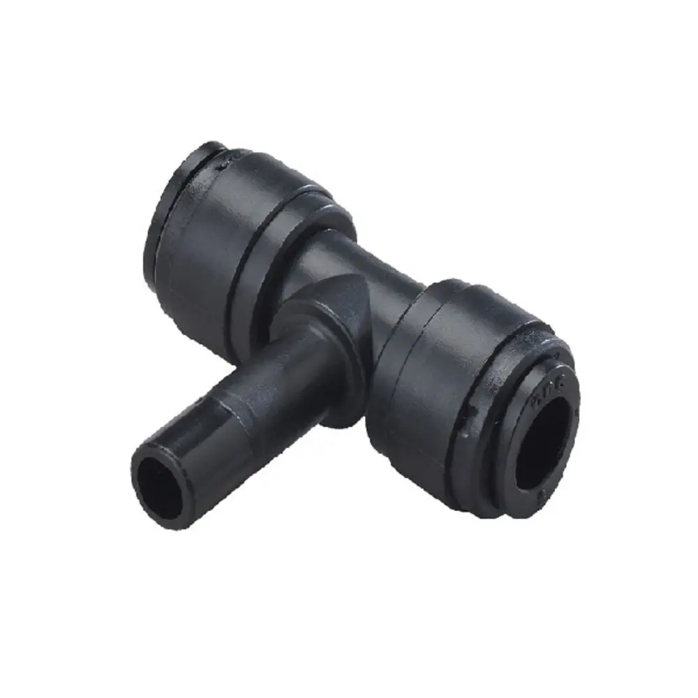 Neofit - Acetal Black Branch Stem Tee 1/4" Tube X Stem 1/4" 1