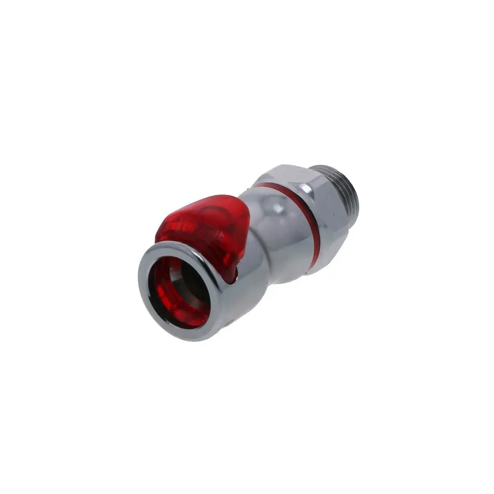 Lq6d30008red Valved Straight Thread Liquid Cooling Coupling Body 1/2 Sae Warm Red 2