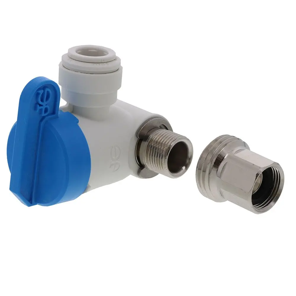 John Guest Conversion Thread Angle Stop Adapter Valve Lead-Free - 1/2 X 3/8 X 3/8 1