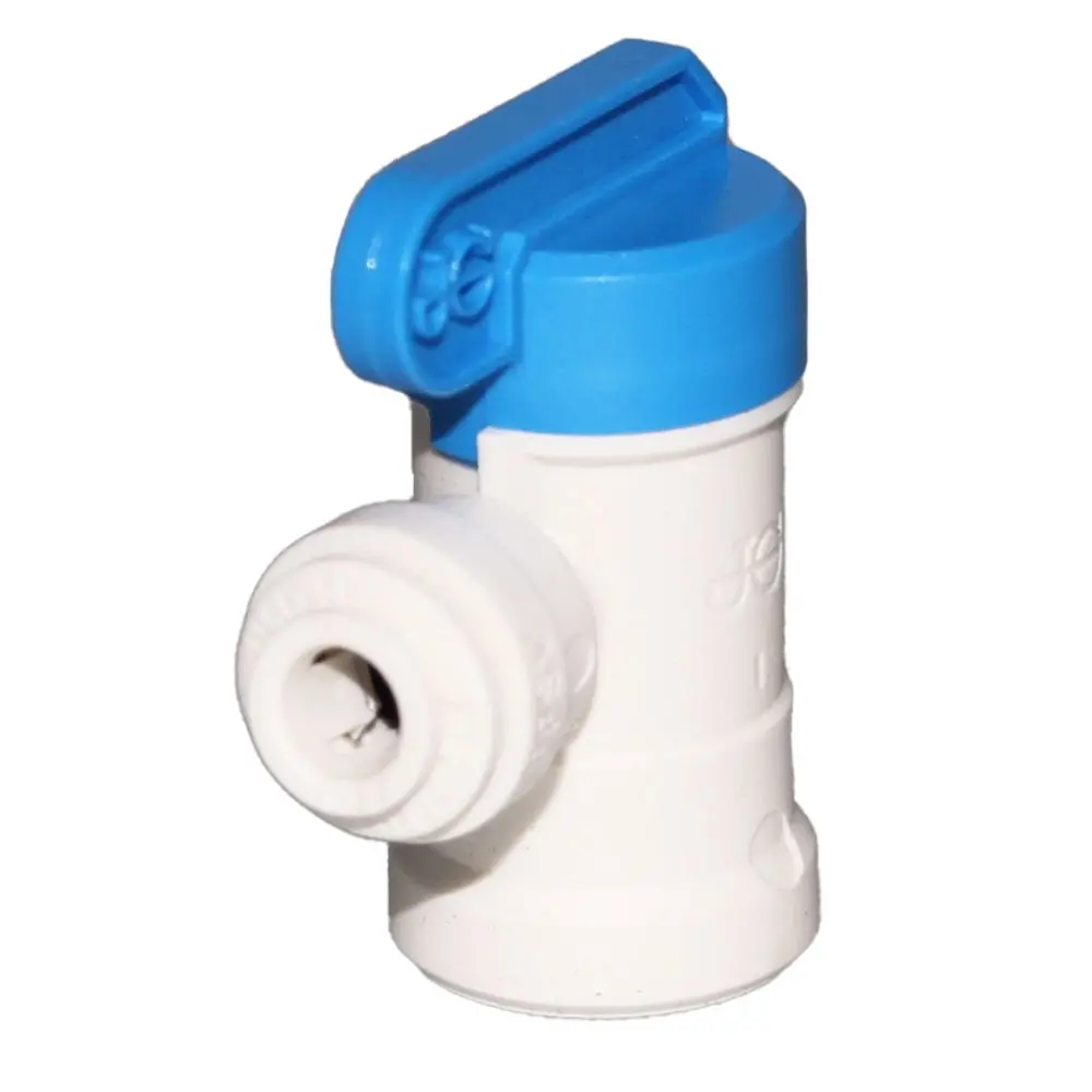 John Guest Shut-Off Valve-Polypro Elbow Nptf - 1/4 X 1/4 Nptf 1