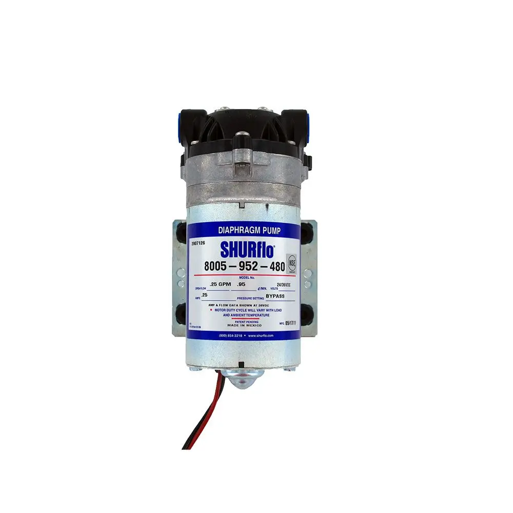 Shurflo 8005-952-480 Ro Booster Pump 50 Gpd 80 Psi 24Vdc 1