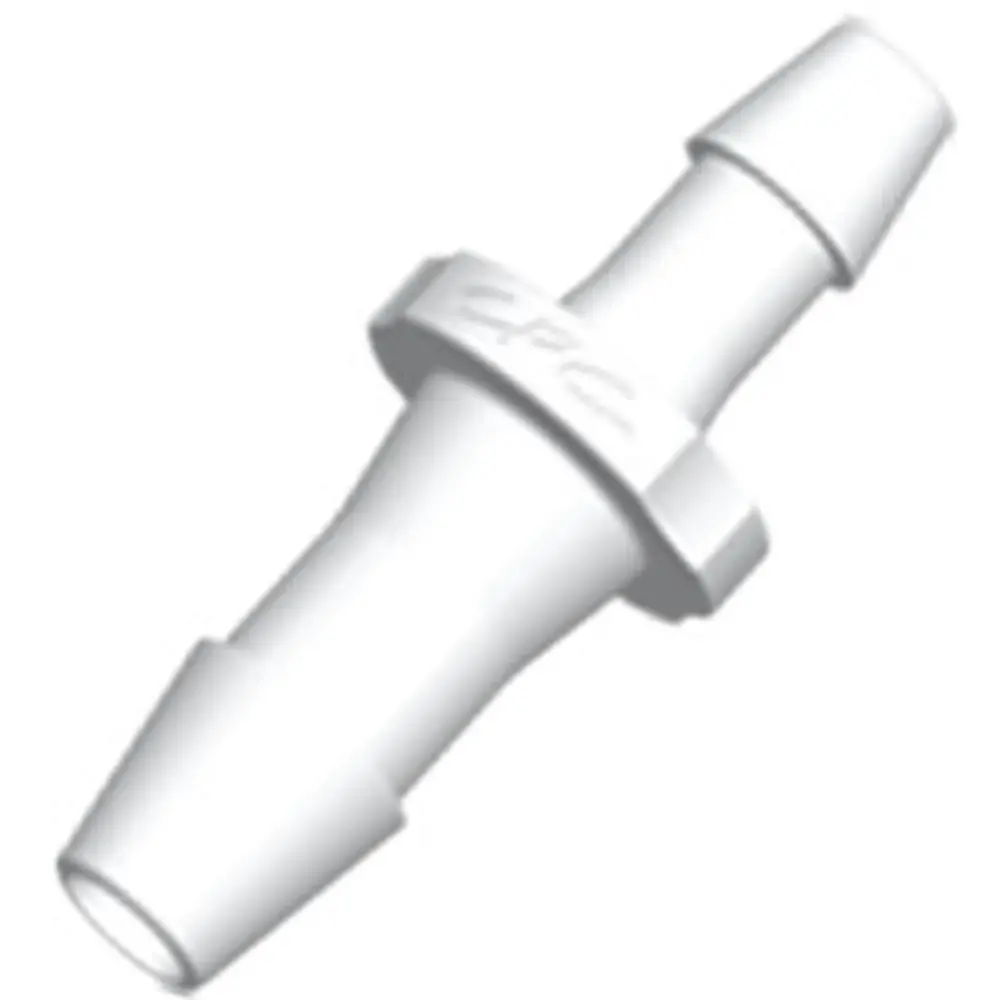Fitquik Polypropylene Tube To Tube Straight Reducer Fitting - 1/4" Id Barb X 1/8" Id 1