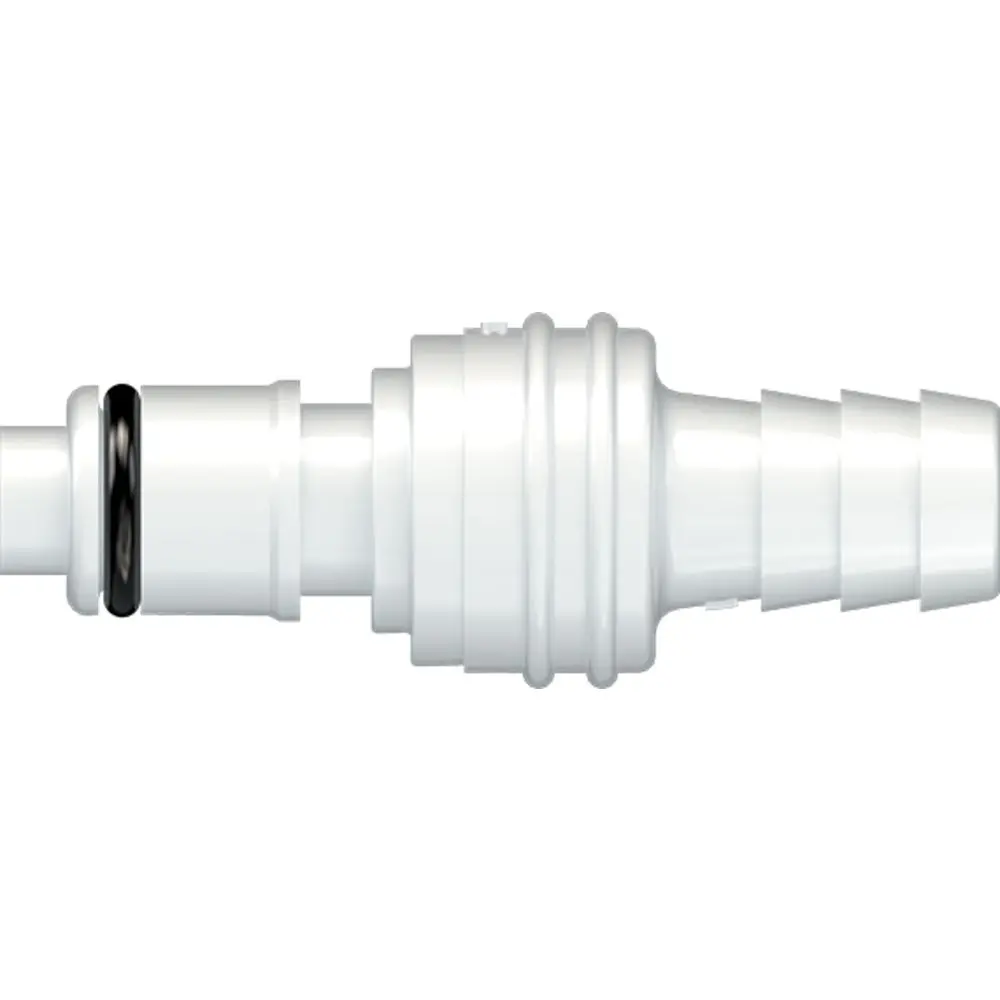Linktech 50Ac Series Straight Male, Valved, 3/8" Hb, Natural Acetal, Buna N 1