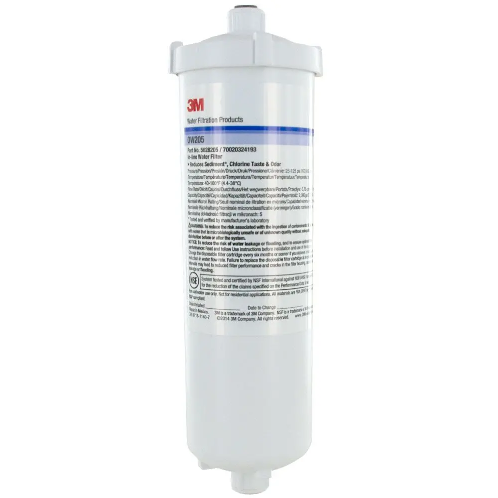 3M Ow205 Inline Water Filter Cartridge 1/4" Npt - 5 Mic 1