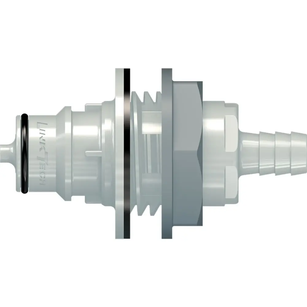 Linktech 60Pp Series Panel Mt. Male, Valved 3/8" Hb, Polypropylene 1