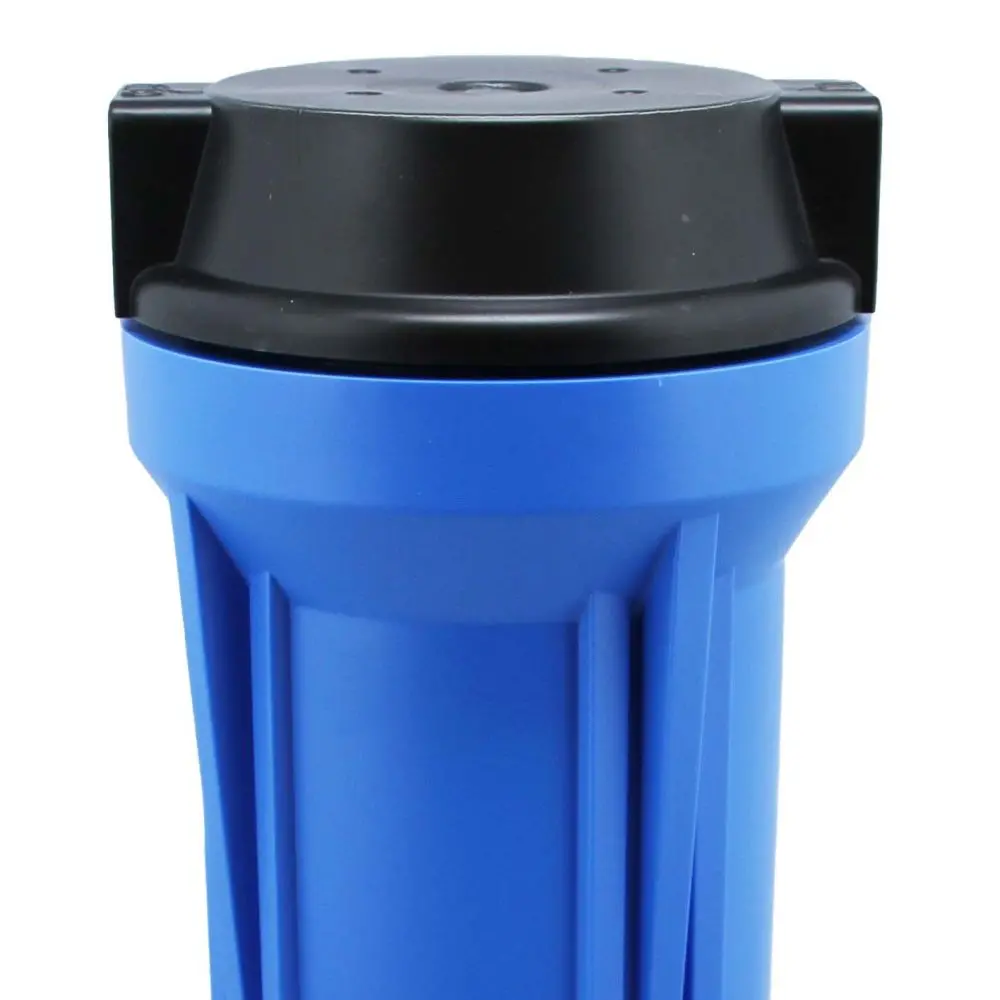 5" Neo-Pure Slimline Filter Housing Black/Blue 3/8" No Pressure Relief 1