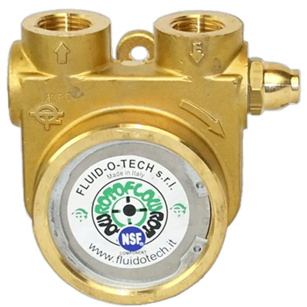 Fluid-O-Tech Lead Free Brass Rotary Vane Pump With Brass Key 190 Gph 1/2" Npt 1