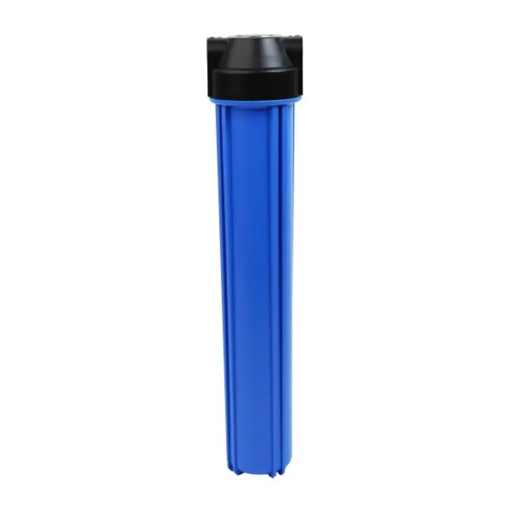 20" Neo-Pure Slimline Flat Cap Housing Nsf Black Cap/Blue Sump 1/2" W/O Pressure Relief 1