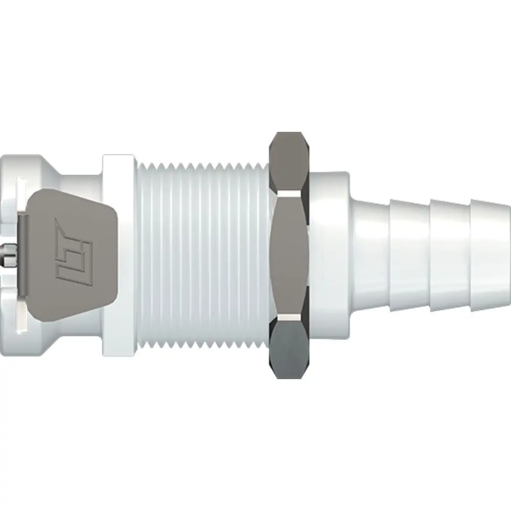 Linktech 40Ac Series Panel Mt. Female, Non-Valved, 3/8" Hb, Natural Acetal 1