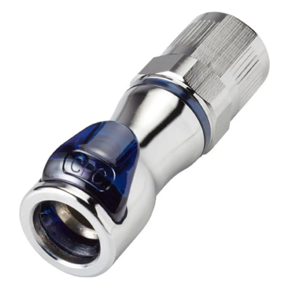 Lq4d13006blu Valved In-Line Ptf Liquid Cooling Coupling Body 3/8 Ptf Cool Blue 1