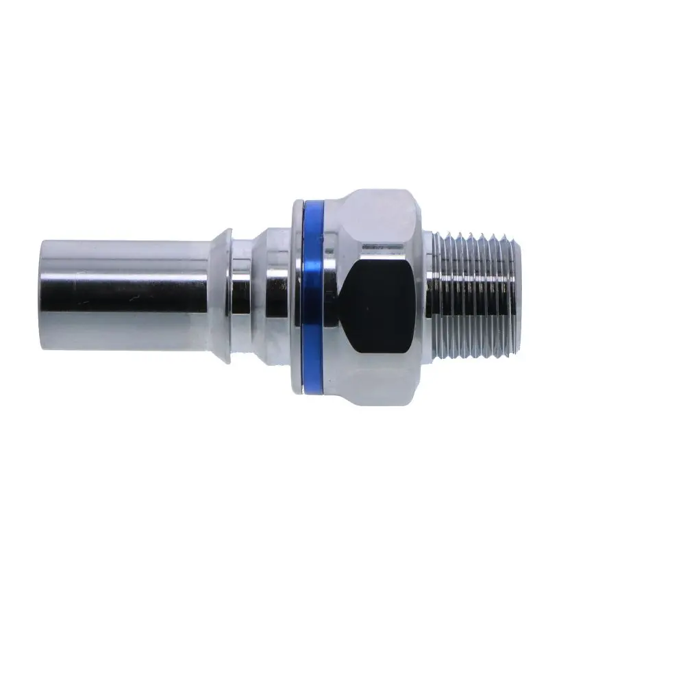 Lq6d24006blu Valved Pipe Thread Liquid Cooling Coupling Insert 3/8 Npt Cool Blue 3
