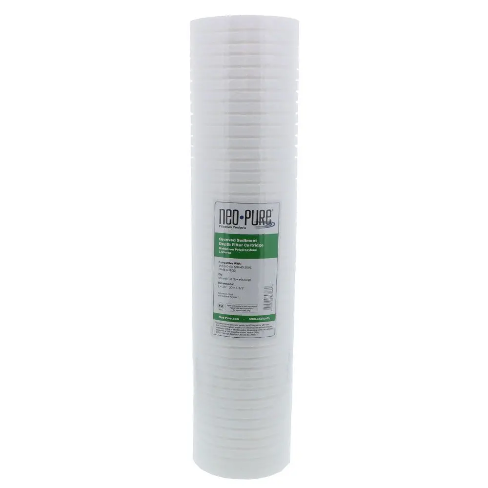 Neo-Pure 20" Bb Polypropylene Grooved Sediment Filter 1 Mic 1