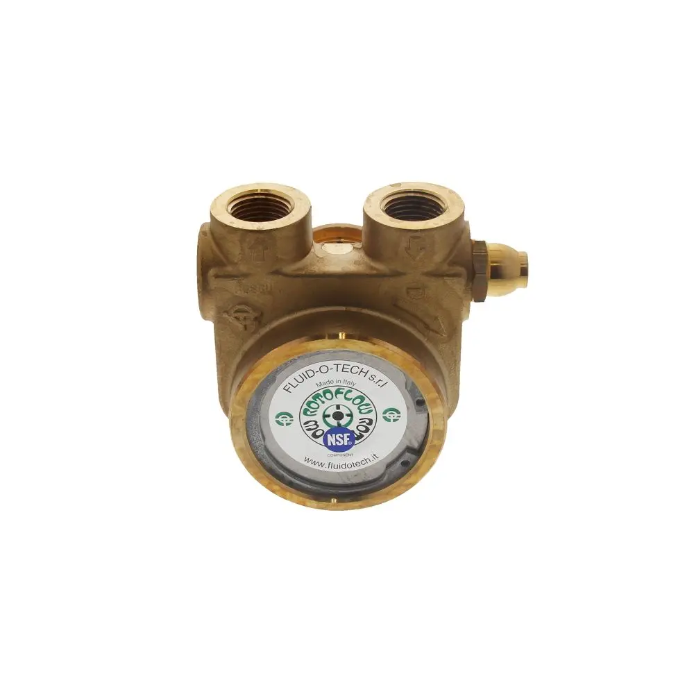 Fluid-O-Tech Lead Free Brass Rotary Vane Pump With Brass Key 240 Gph 1/2" Npt 1