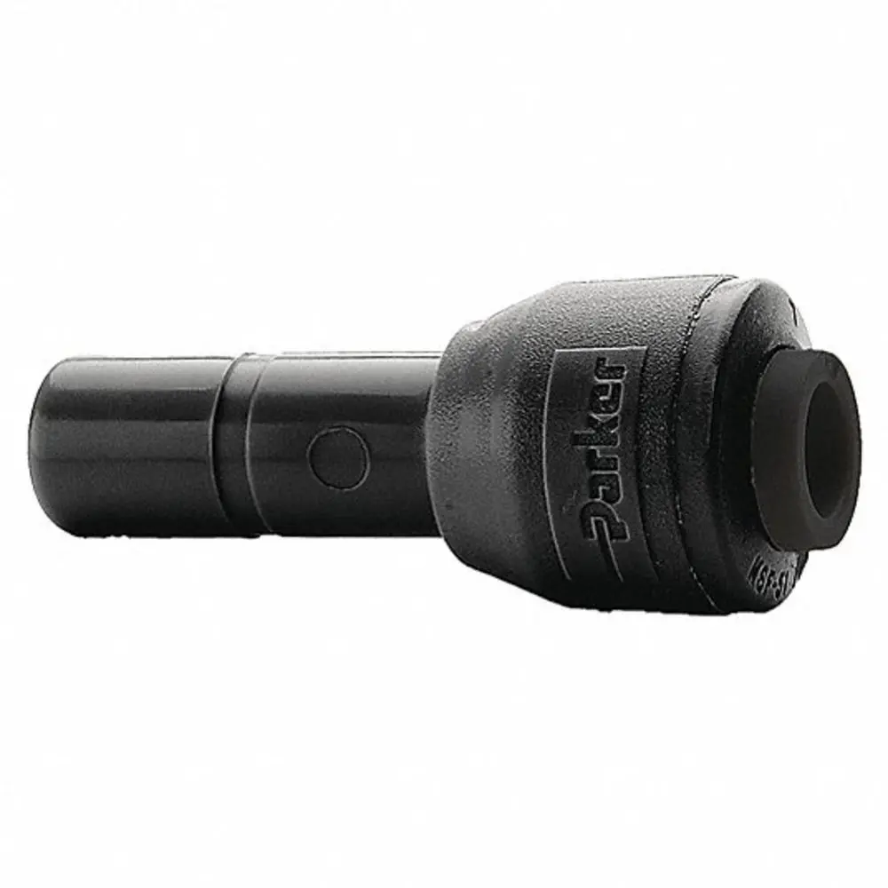 Black Kynar Pvdf Stem Connector - 1/4 X 3/8 Stem 1