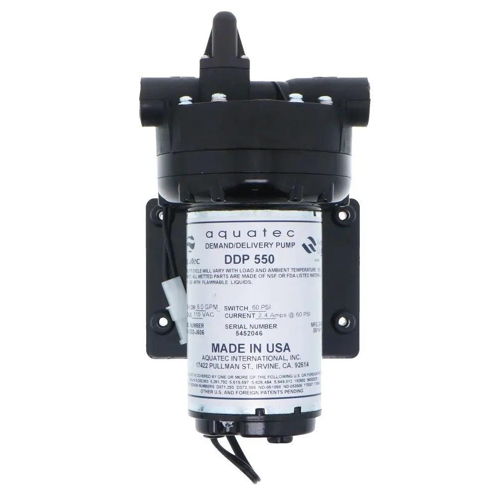 Aquatec 5513-1E01-J606 Pump 6.0 Gpm, 1/2 Fpt, 115Vac 1