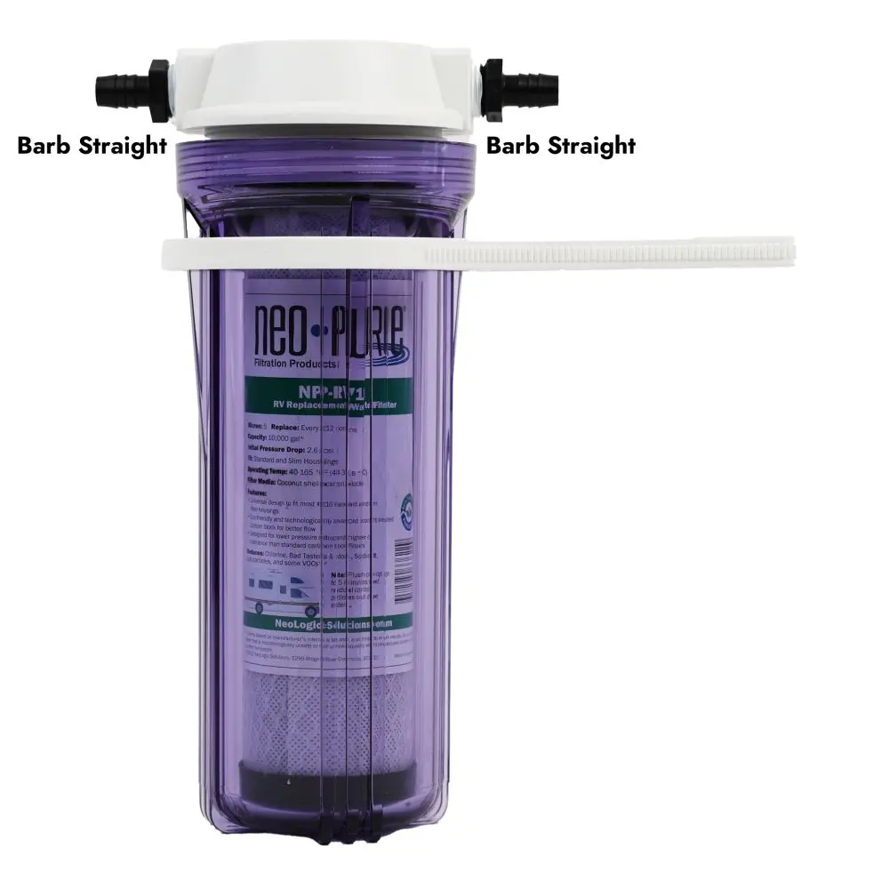 Rv Water Filter Kit For Rv1 1/2" Clear/White Housing W/ 1/2" Cts Connections 2