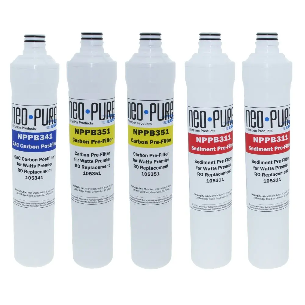 Neo-Pure Ro Pure Plus Voc One Year Filter Kit Replacement For Watts Premier 531109 1