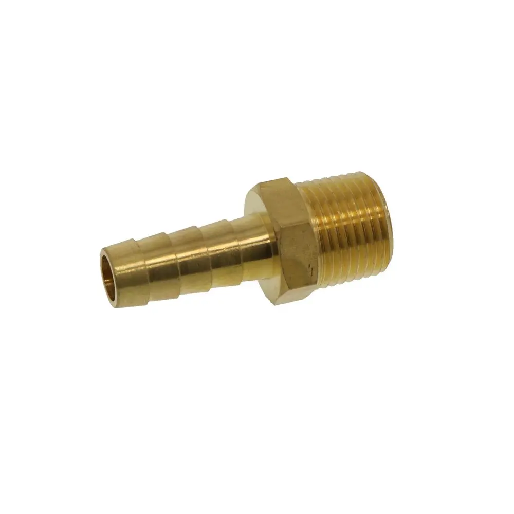 Brass Male Hose Barb Adapter 3/8 Mnpt X 3/8 Id Barb 1