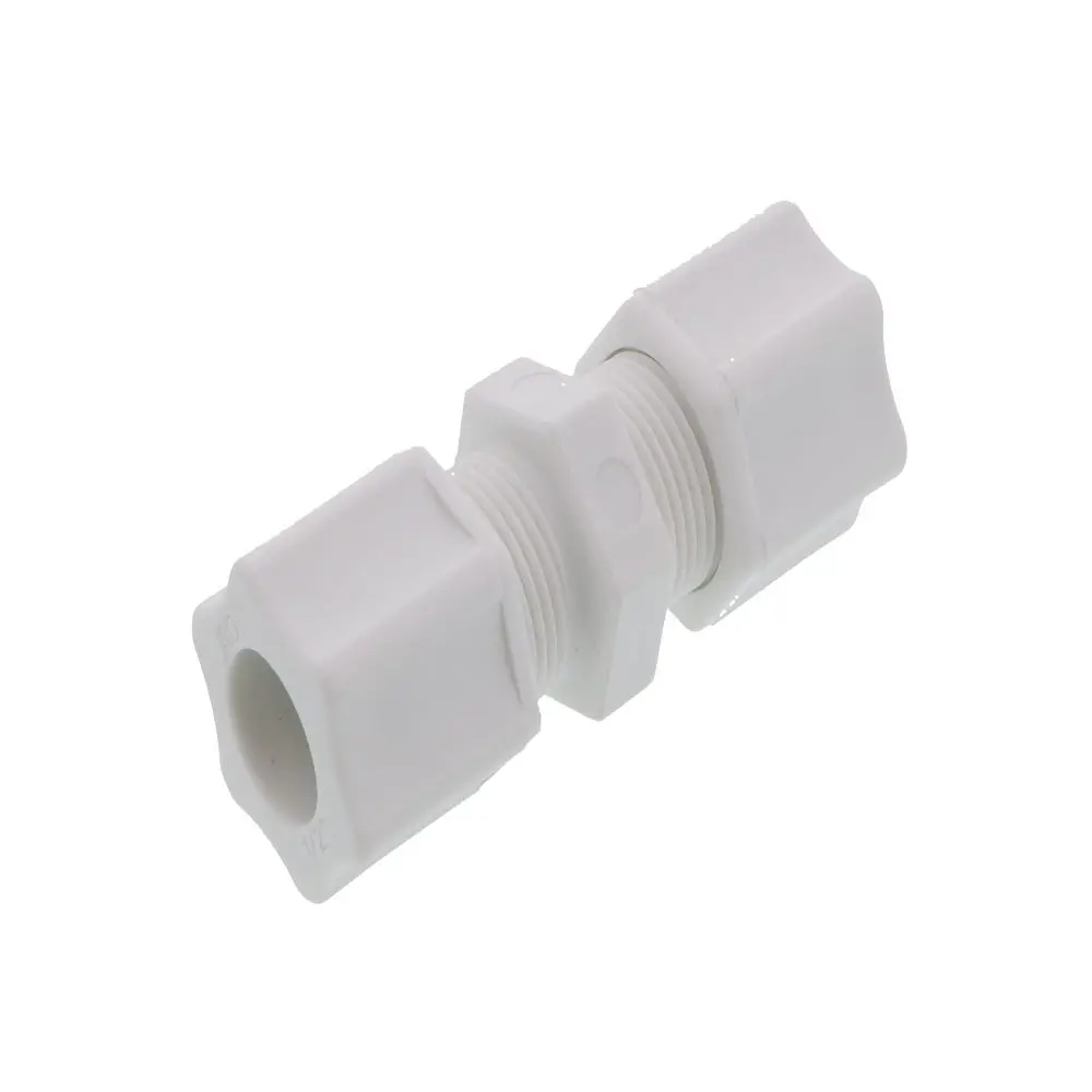Jaco 15-8-P-O Polypropylene Union Connector 1/2 Od Tube X 1/2 Od Tube 1