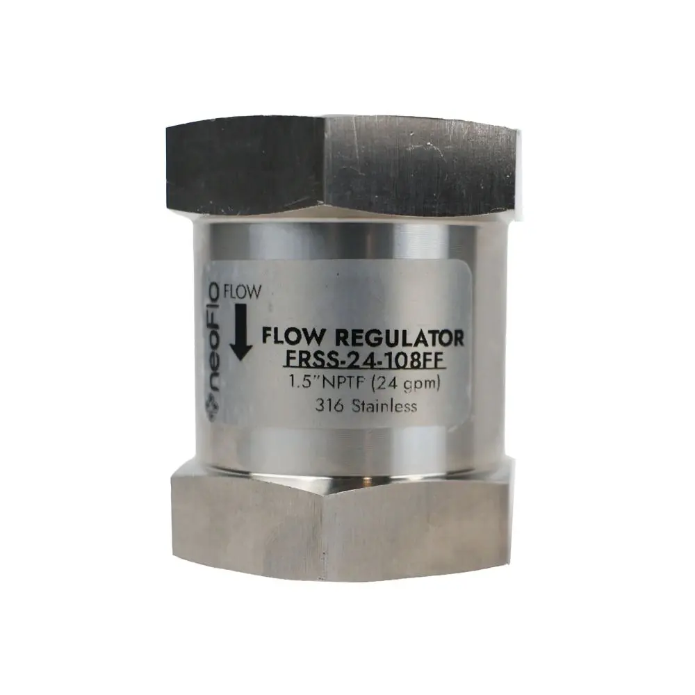 Neo-Pure Stainless Steel  Flow Control 24 Gpm 316Ss 1.5" Fpt X Fpt 1