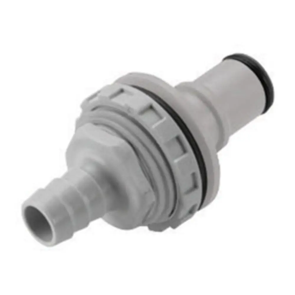 Ns6d42006 Valved Panel Mount Hose Barb Coupling Insert 3/8 Id Barb 1