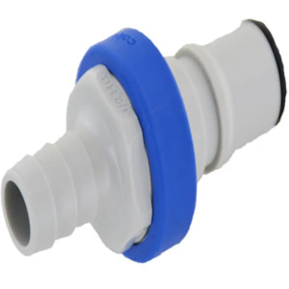 Ns6d22008mblu Valved In-Line Hose Barb Coupling Insert 1/2 Id Barb 1