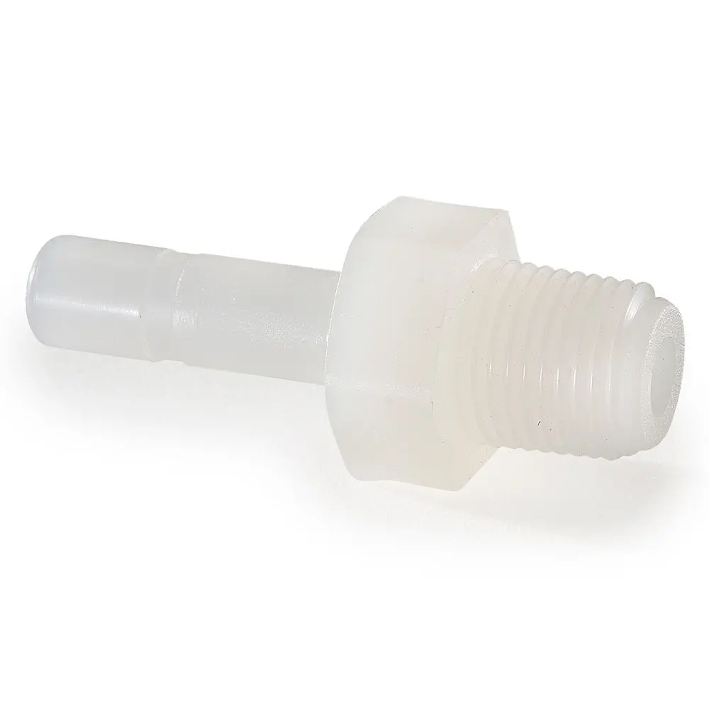 Kynar Pvdf Tube Stem Adapter Male - 1/4 X 1/8 Nptf 1