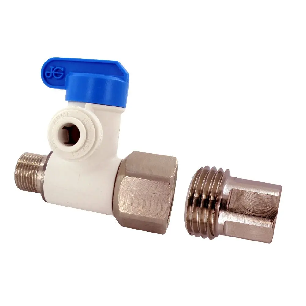 John Guest Angle Stop Adapter Valve - 1/2 X 3/8 X 1/4 1
