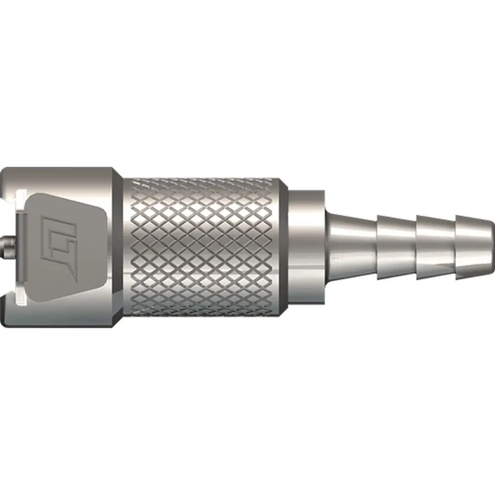 Linktech 20Cb Series Straight Female, Valved, 3/16" Hb, Chrome Brass, Buna N 1