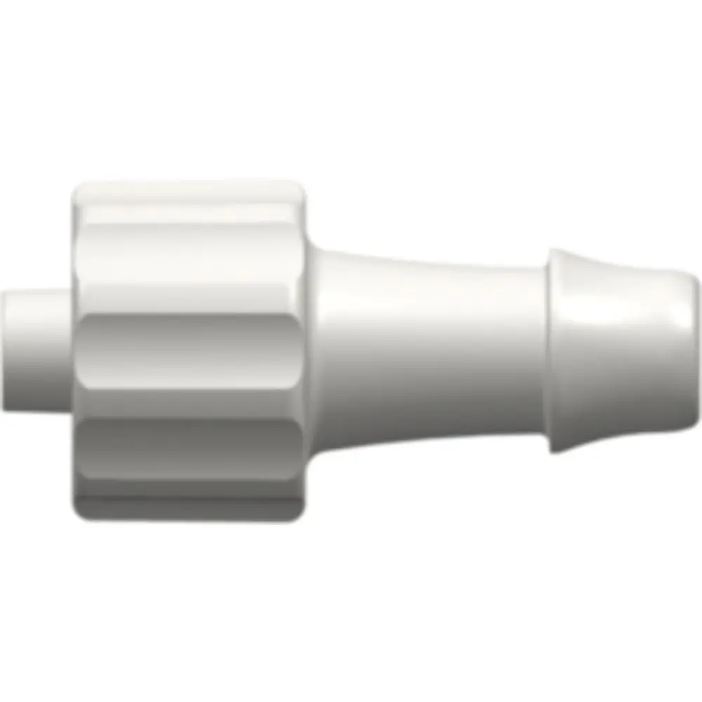 Linktech Male Luer Integral Lock Ring To 500 Series Barb, 3/16" (4.8 Mm) Id Tubing, White Nylon 1