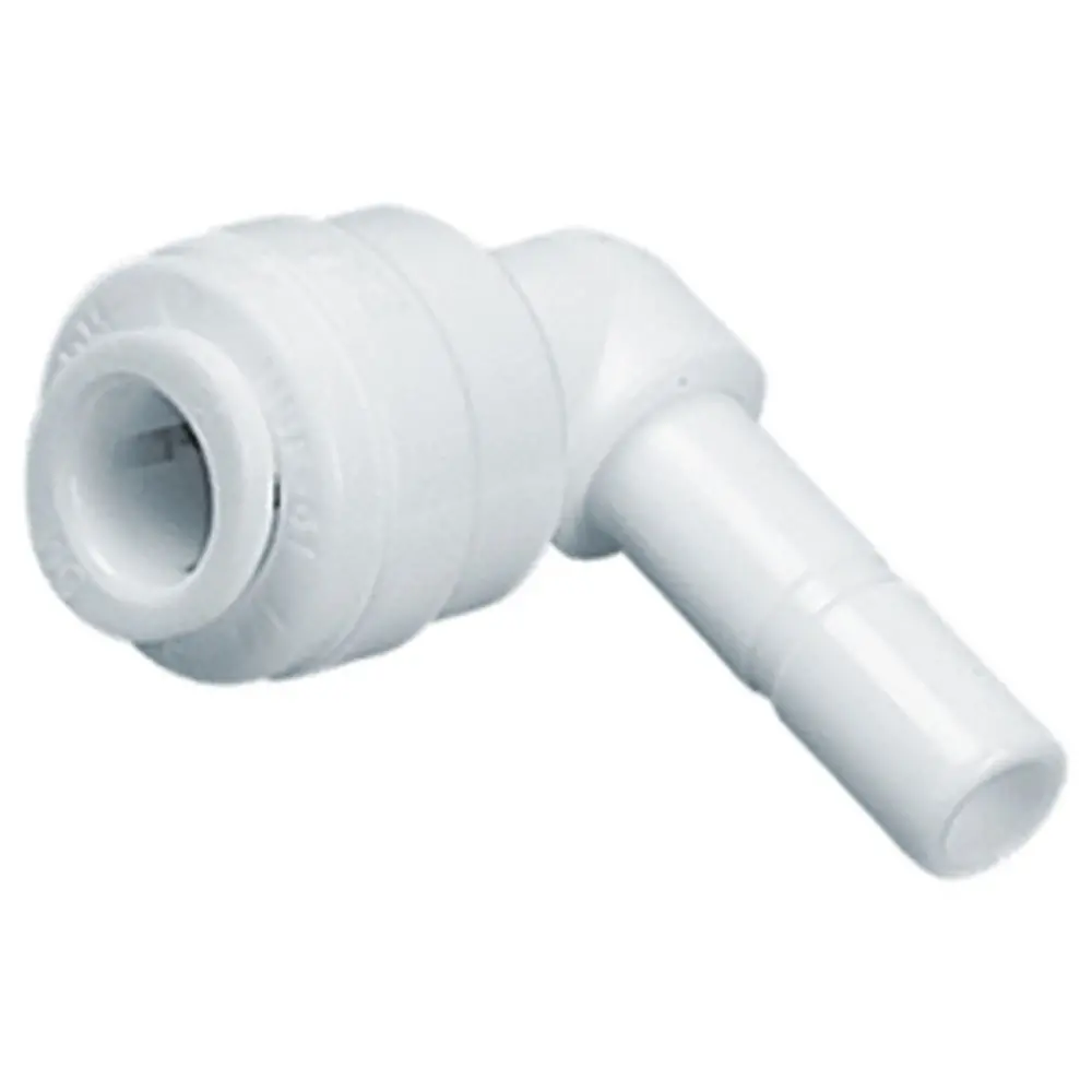 White Dmfit Plug-In Stem Elbow - 1/4 Qc X 1/4 Stem 1