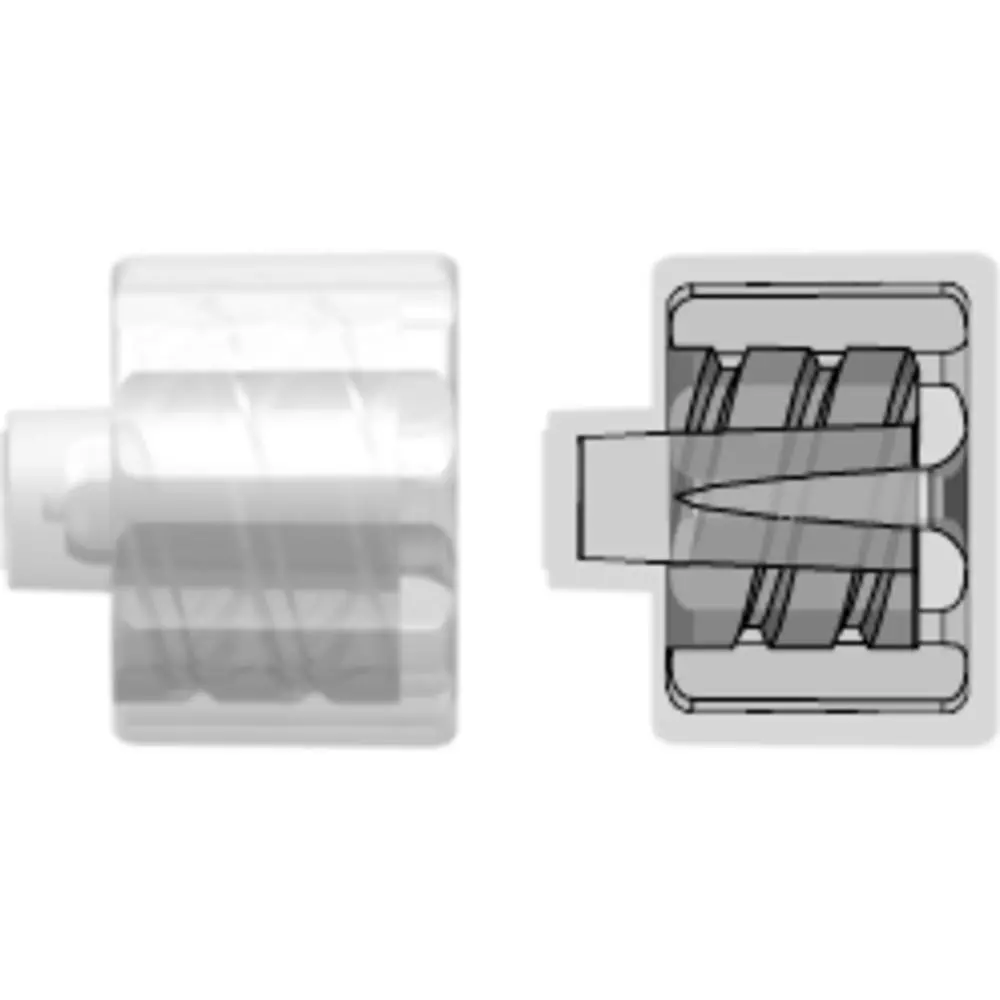 Linktech Male Luer Integral Lock Ring Plug, Closed At Luer Tip, Natural Polypropylene 1