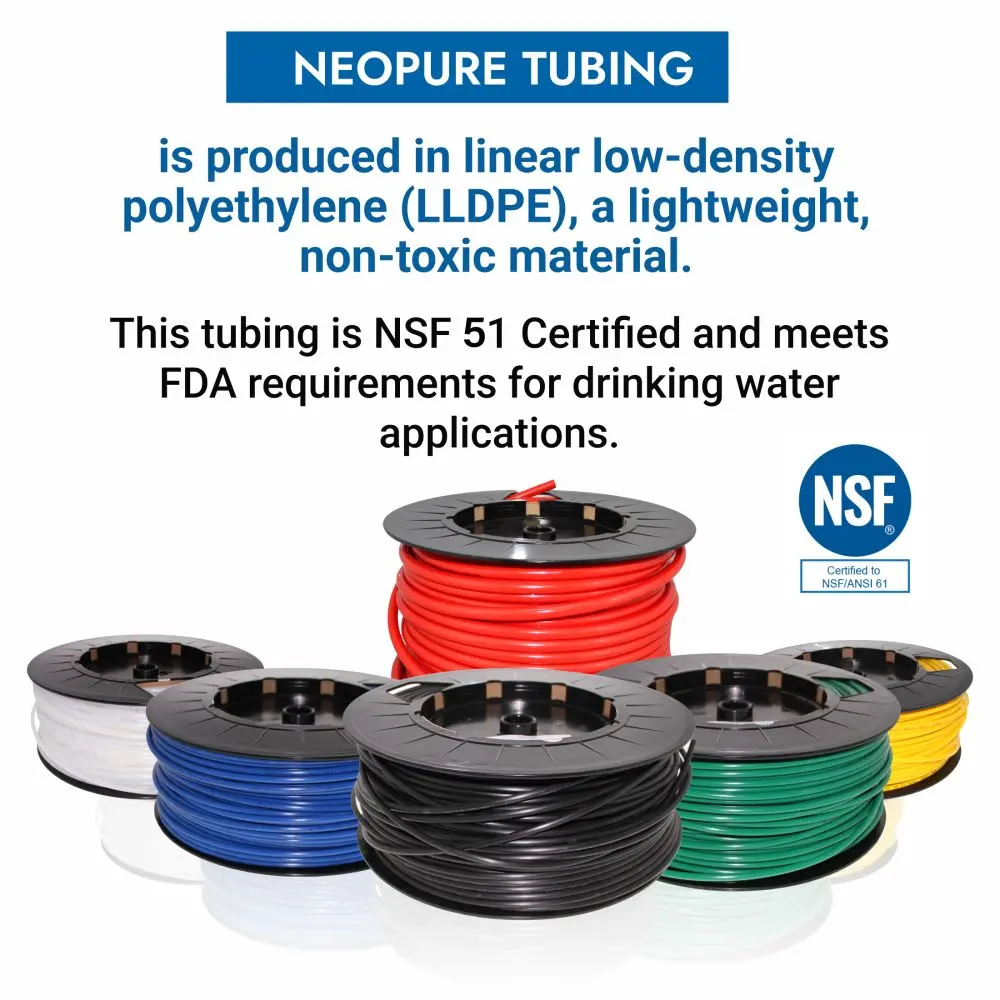 Blue 12Mm Od Lldpe Polyethylene Tubing 5