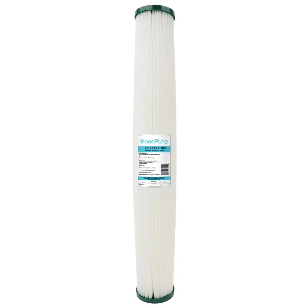 Neo-Pure Ps-27195-100 19-1/2" High Efficiency Pleated Filter 100 Micron 1