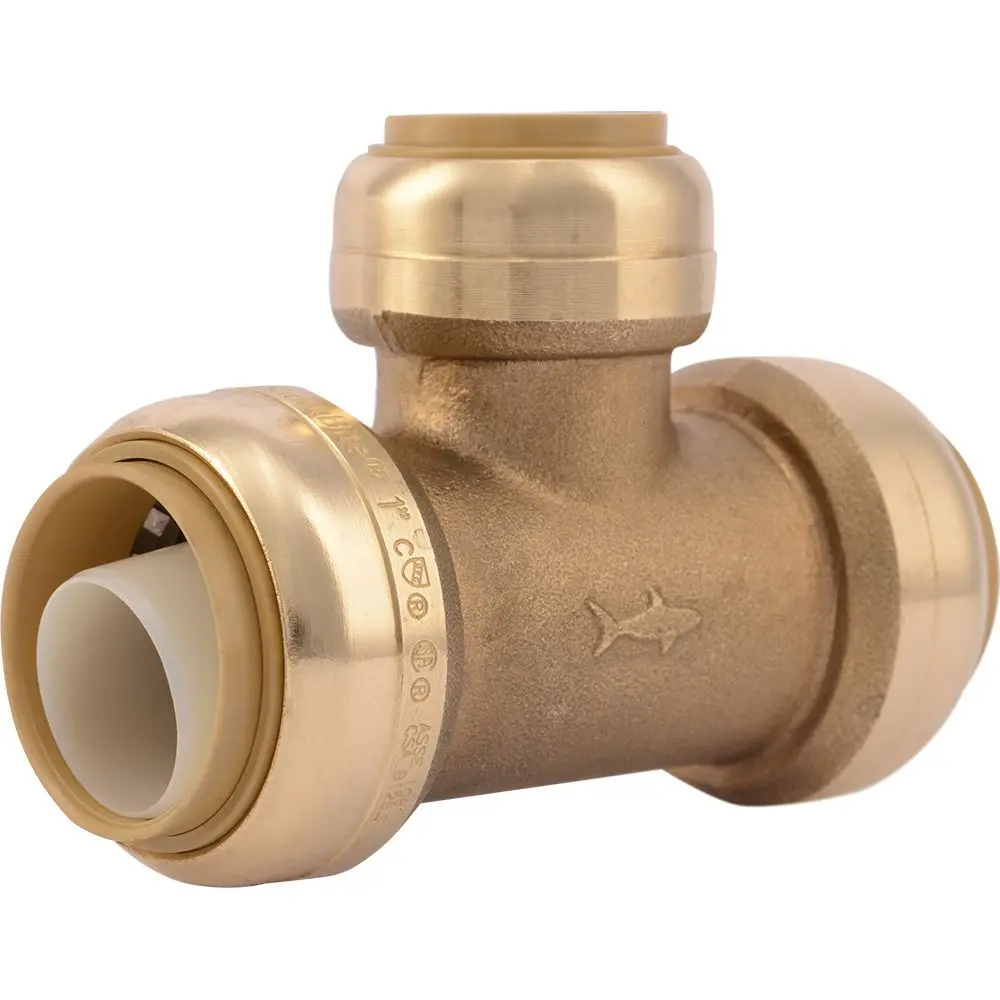 Sharkbite® U416lf Lead-Free Brass Push-To-Connect Reducing Tee - 1" X 1" X 3/4" 1