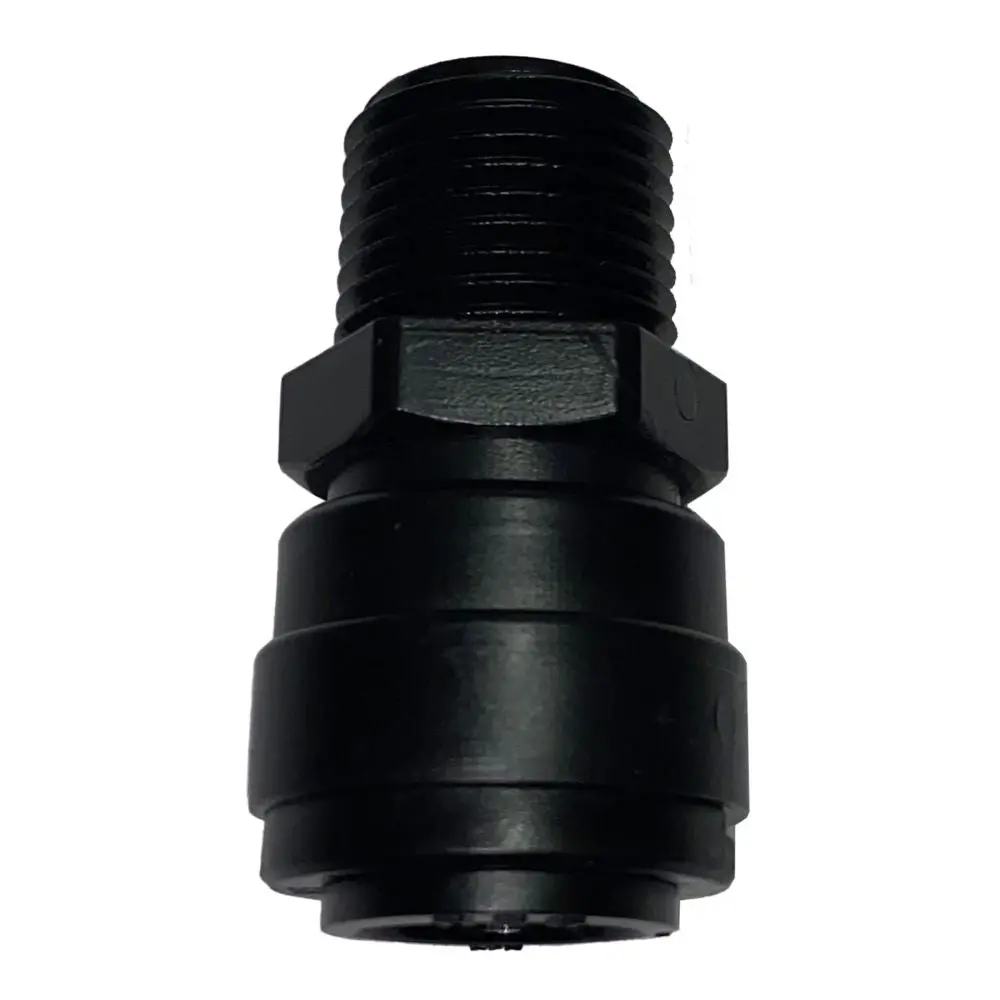 Neofit - Acetal Black Male Connector 5/8" Tube Od X 1/2" Nptf 1