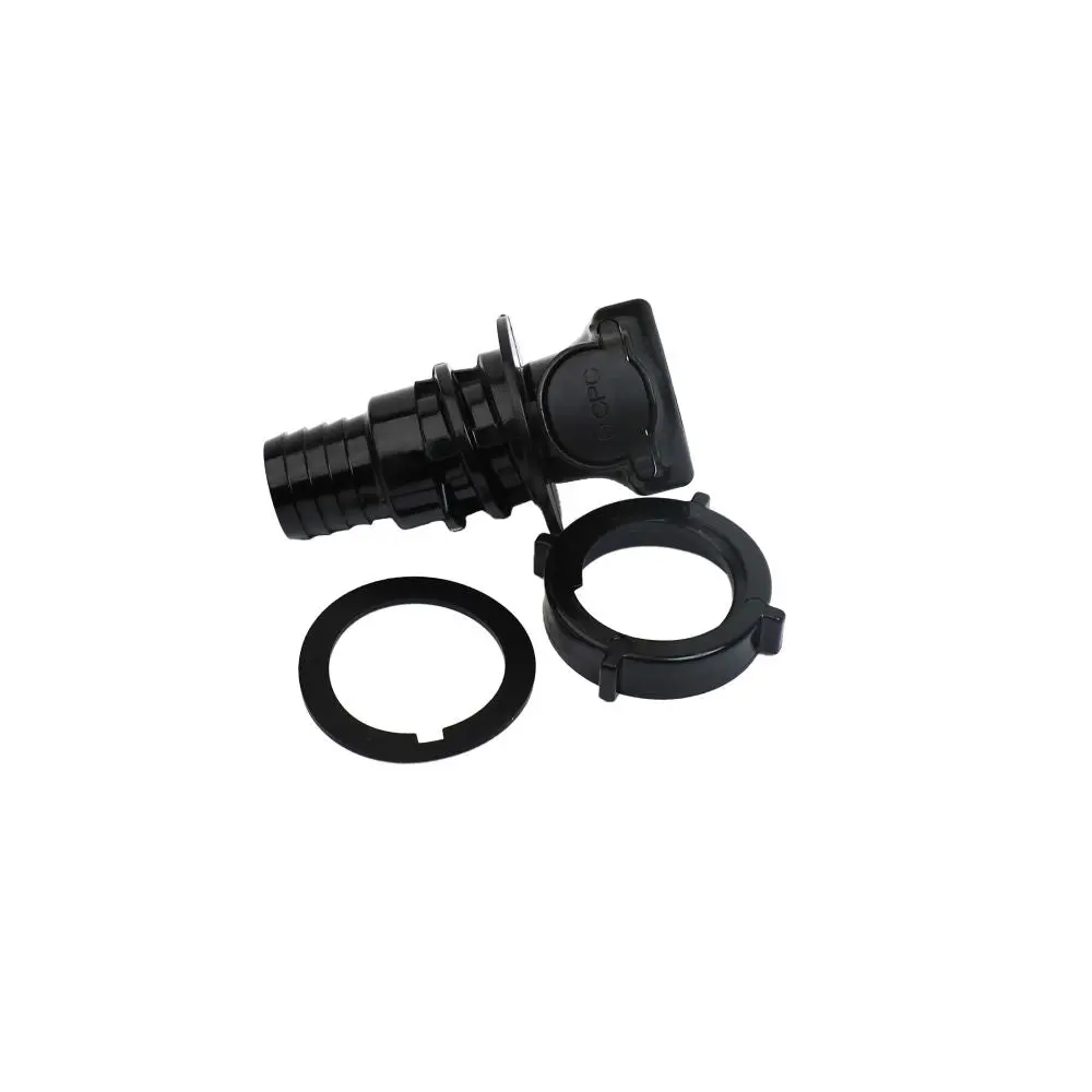 Hfcd161257 Valved Panel Mount Hose Barb Coupling Body 3/4 Id Barb 3