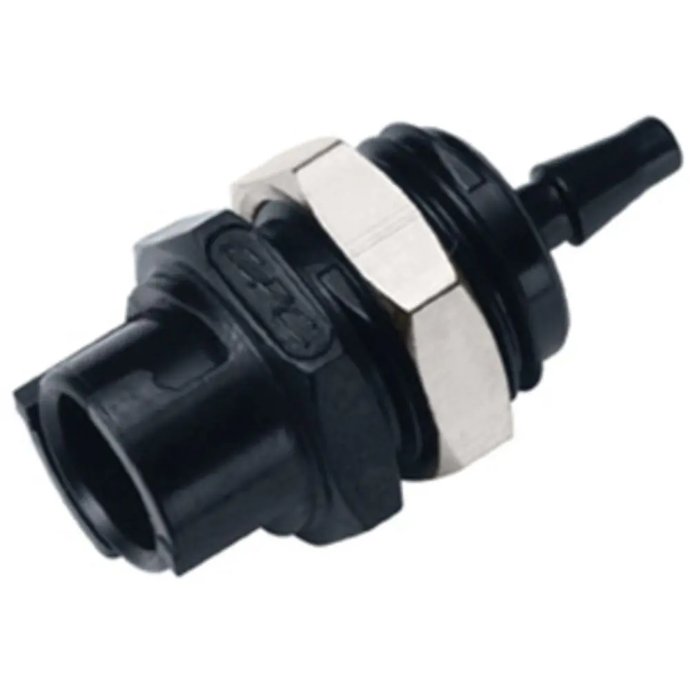 Smfpmdm3blk Valved Panel Mount Hose Barb Black Coupling Body 3Mm Id Barb Black 1