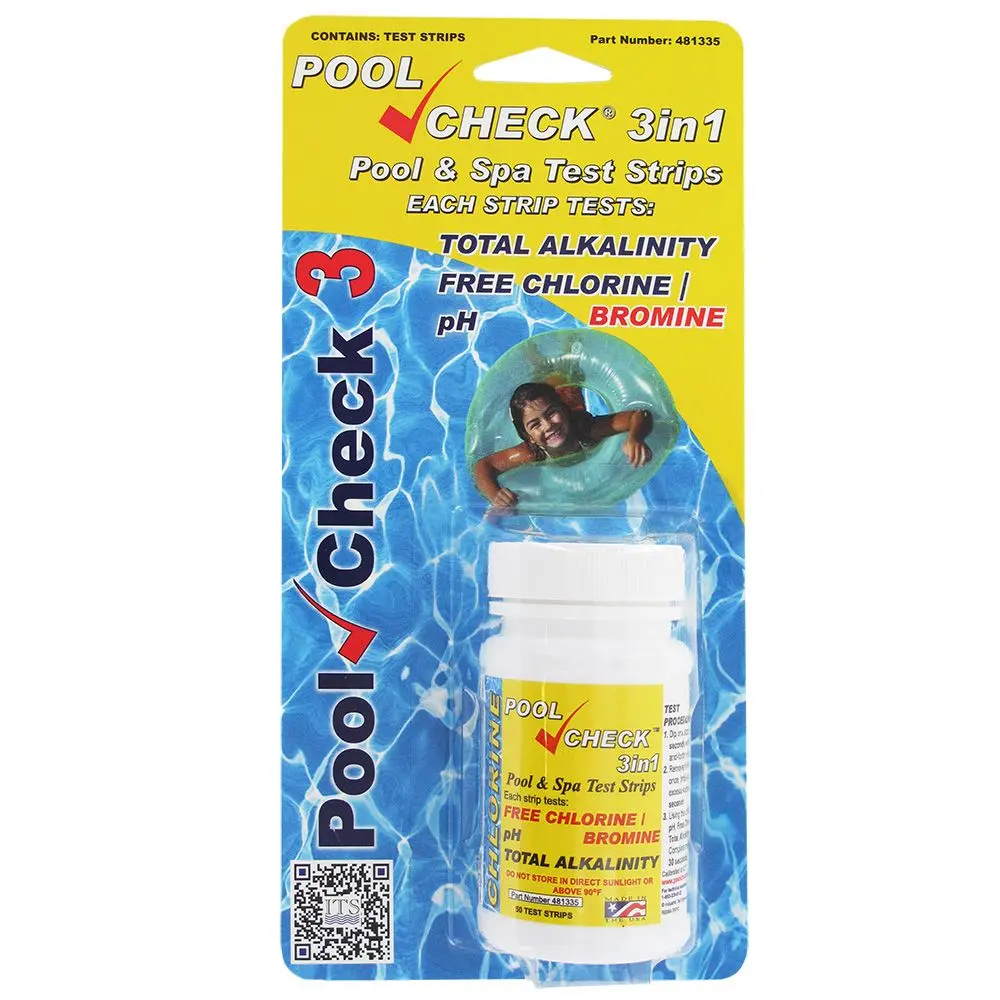 3 In 1 Pool Check Test Strips 50 Per Bottle 1