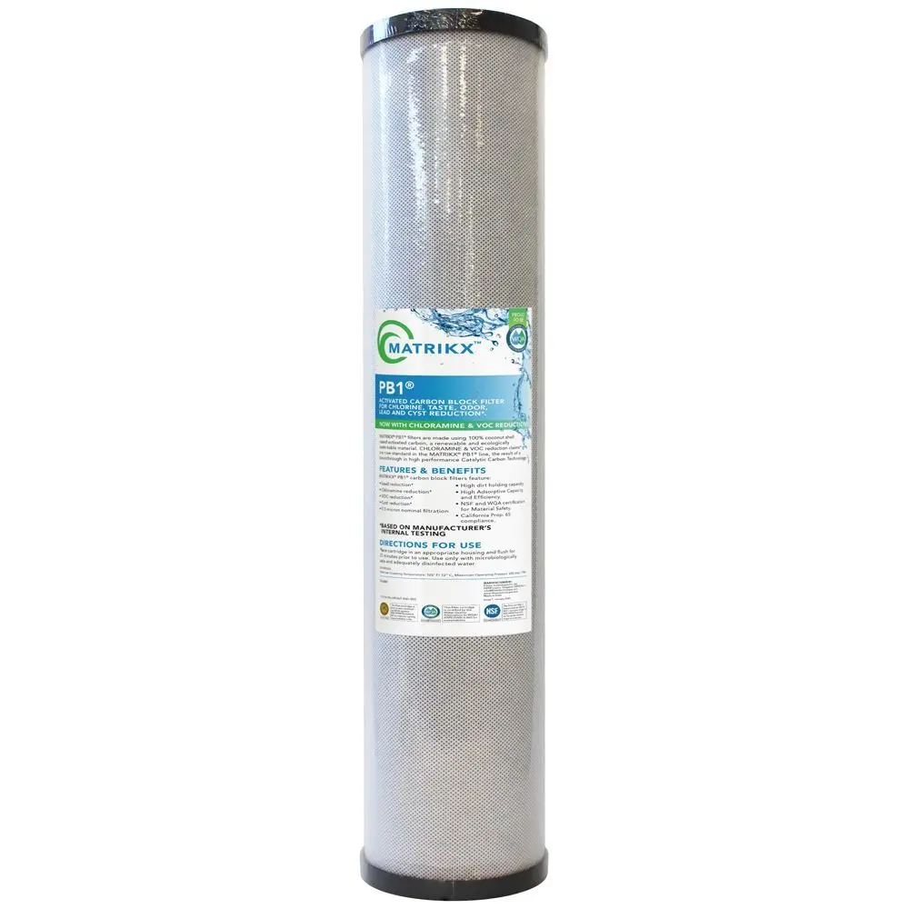 20" Bb Filtrex Matrikx +Pb1 Lead, Voc, Cyst, Chlorine Taste & Odor Filter 1