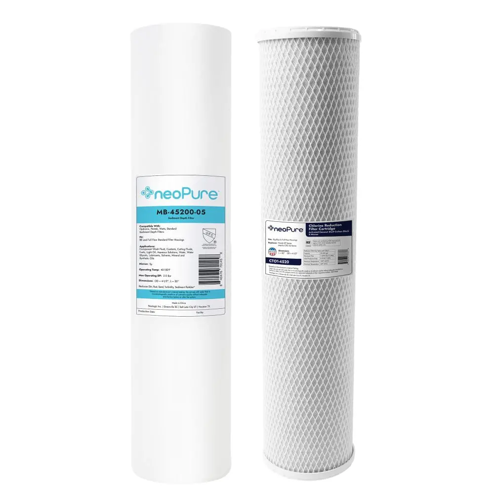 Filter Kit Replacement, 4.5" X 20" Melt Blown & Carbon Block 1