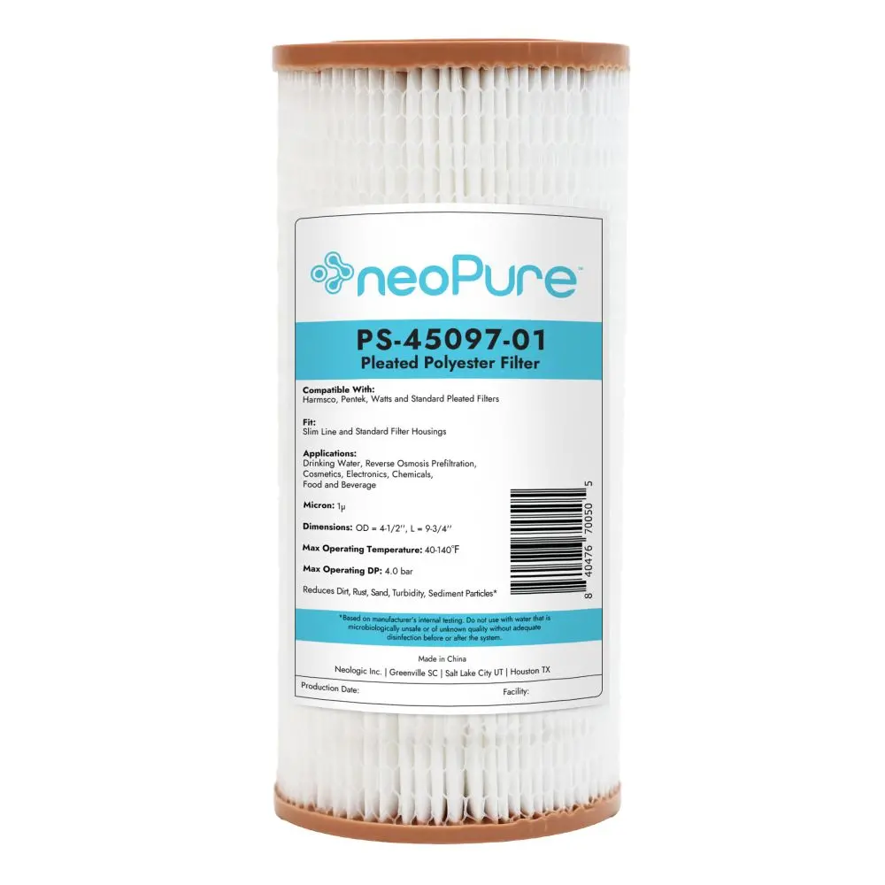 Neo-Pure Ps-45097-01 9-3/4" Bb High Efficiency Pleated Filter 1 Micron 1