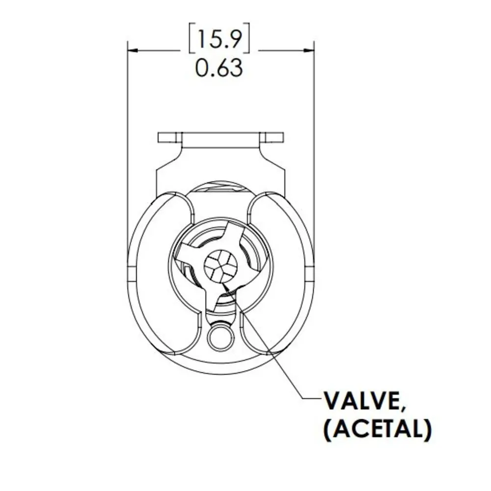 Linktech 20Ac Male Thread Socket, Valved, 1/8" Mnpt 3