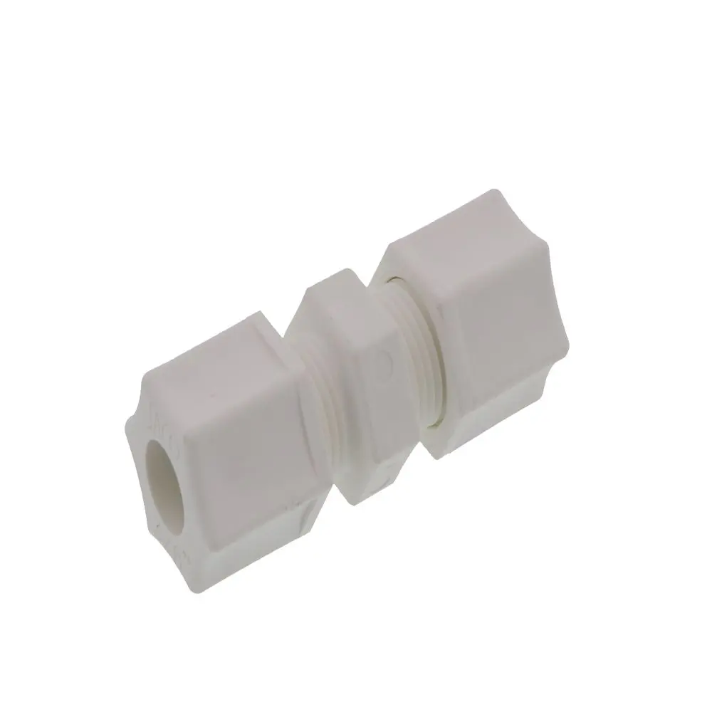 Jaco 15-6-P-O Polypropylene Union Connector 3/8 Od Tube X 3/8 Od Tube 1