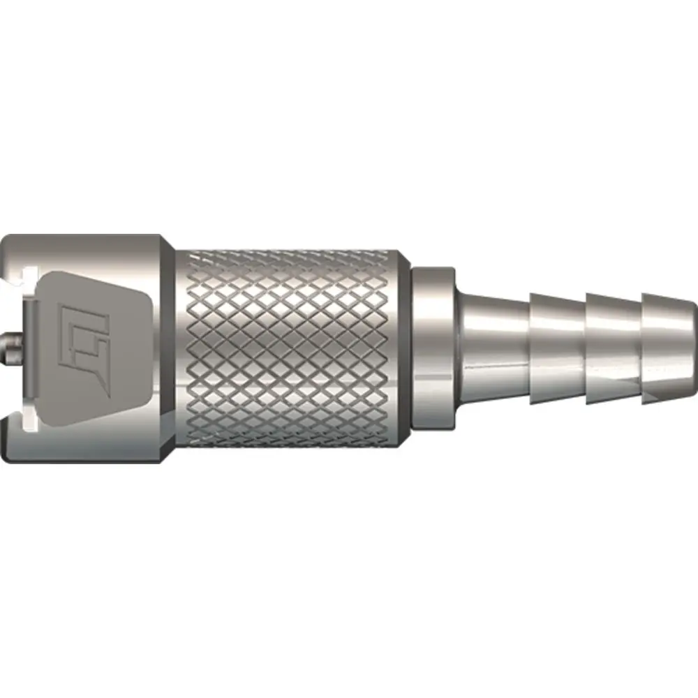 Linktech 20Cb Series Straight Female, Valved, 1/4" Hb, Chrome Brass, Buna N 1